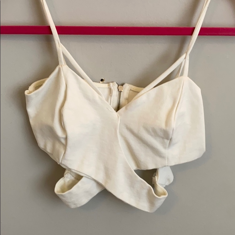 White crop top